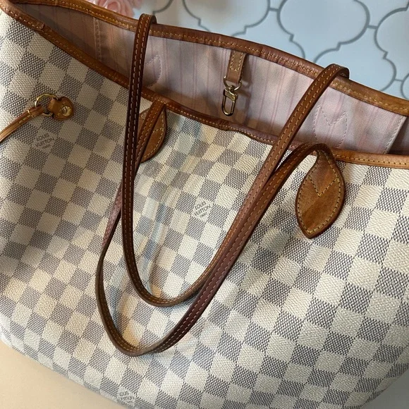 Authentic Louis Vuitton Neverfull MM Damier Azur - Picture 2 of 13